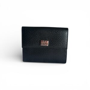 Salvatore Ferragamo Black Leather Bifold Wallet